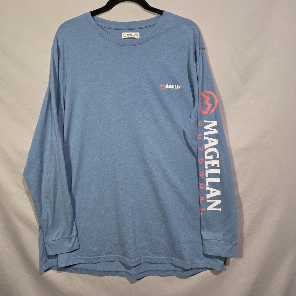 Magellan Outdoor‎ 2XL Women Boyfriend Fit Grotto Falls LS T-Shirt Pink Arm Logo
